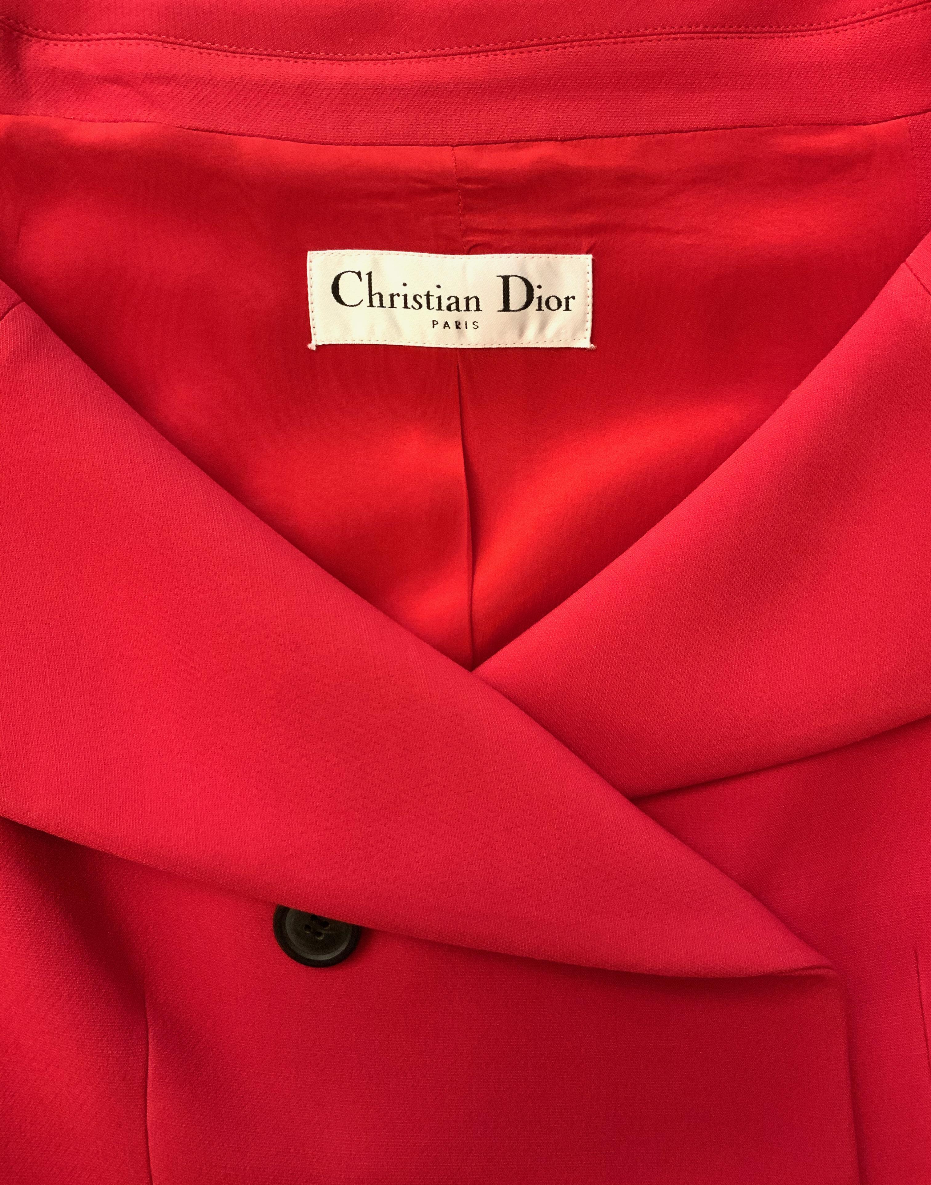 dior red skirt