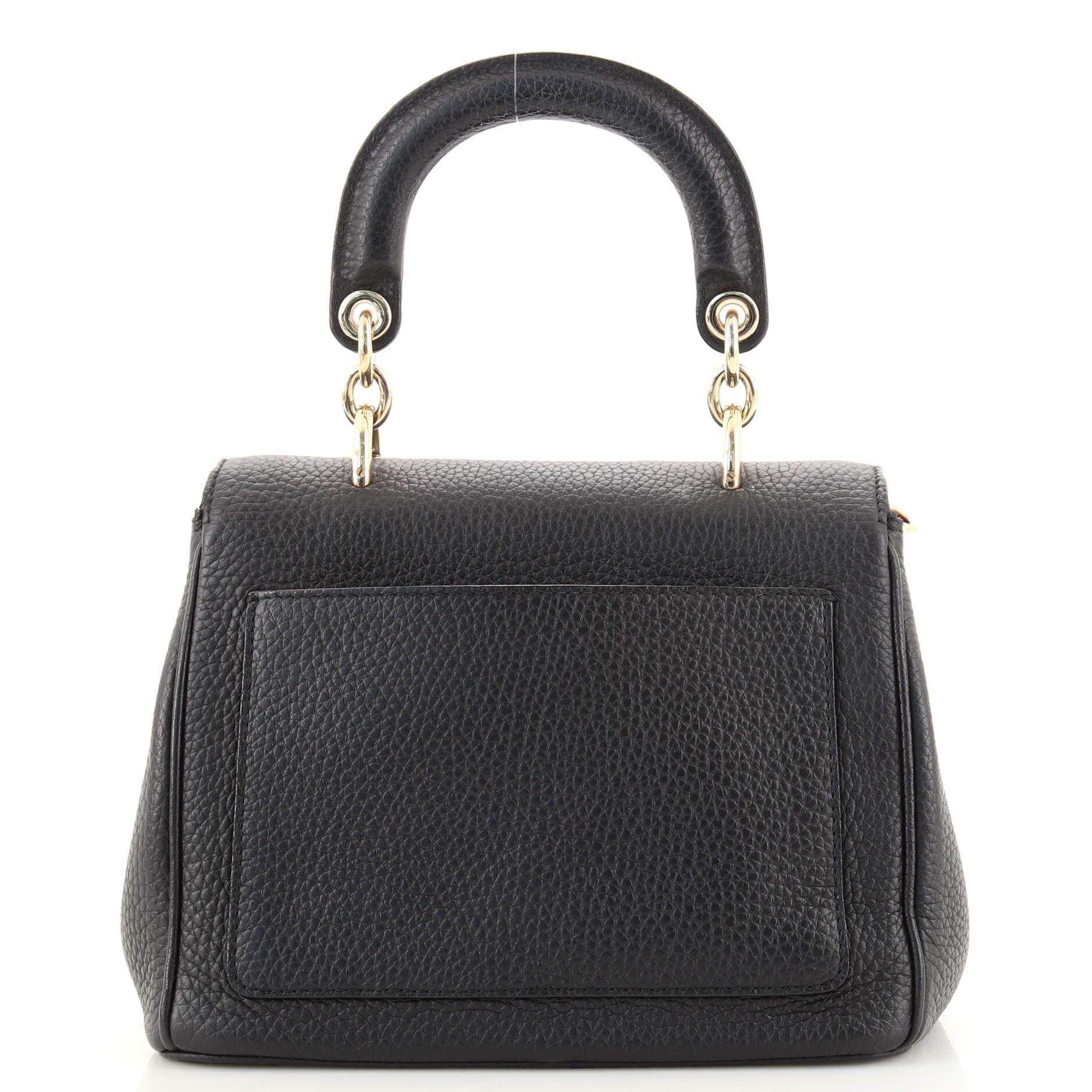 Christian Dior Be Dior Bag Pebbled Leather Mini In Good Condition In NY, NY