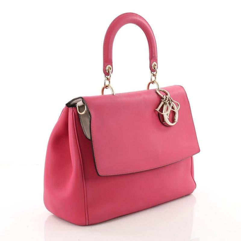 Pink Christian Dior Be Dior Bag Smooth Leather Small 