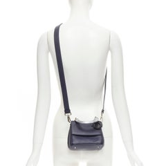 CHRISTIAN DIOR Be Dior Micro sac à bandoulière à rabat en cuir bleu argenté