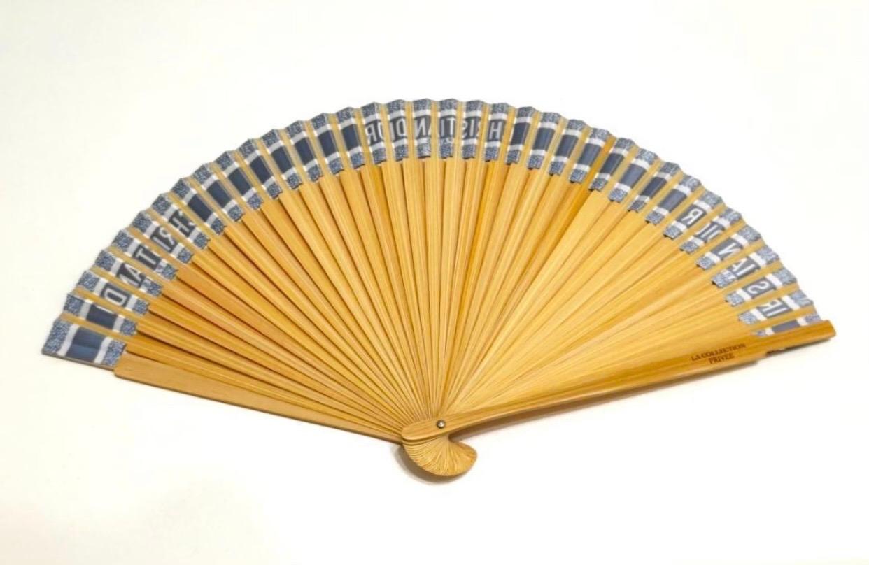 Christian Dior Beautiful Fan with Logo In New Condition In Hoffman Estates, IL