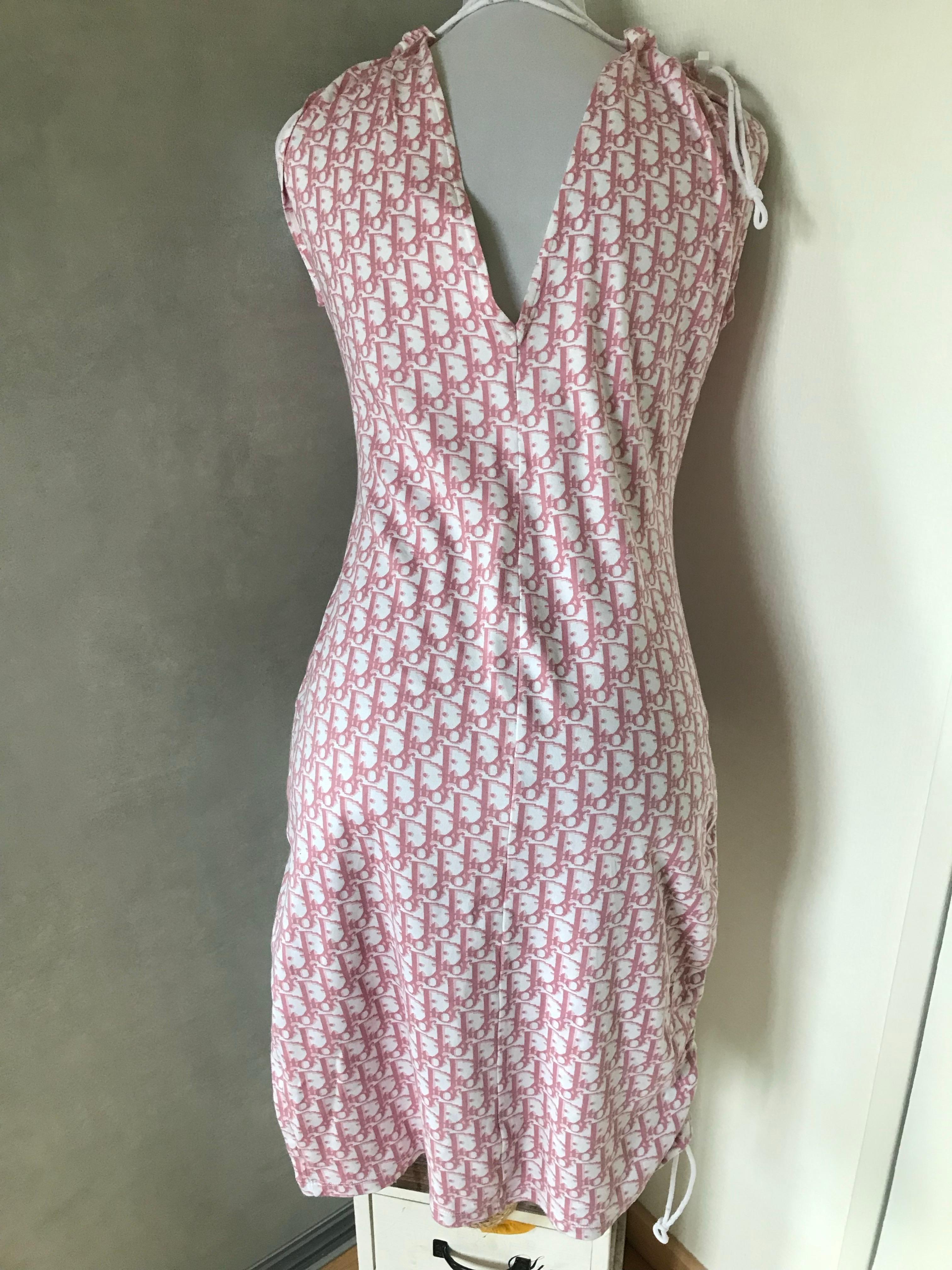 CHRISTIAN DIOR Belle robe oblique avec monogramme en vente 7