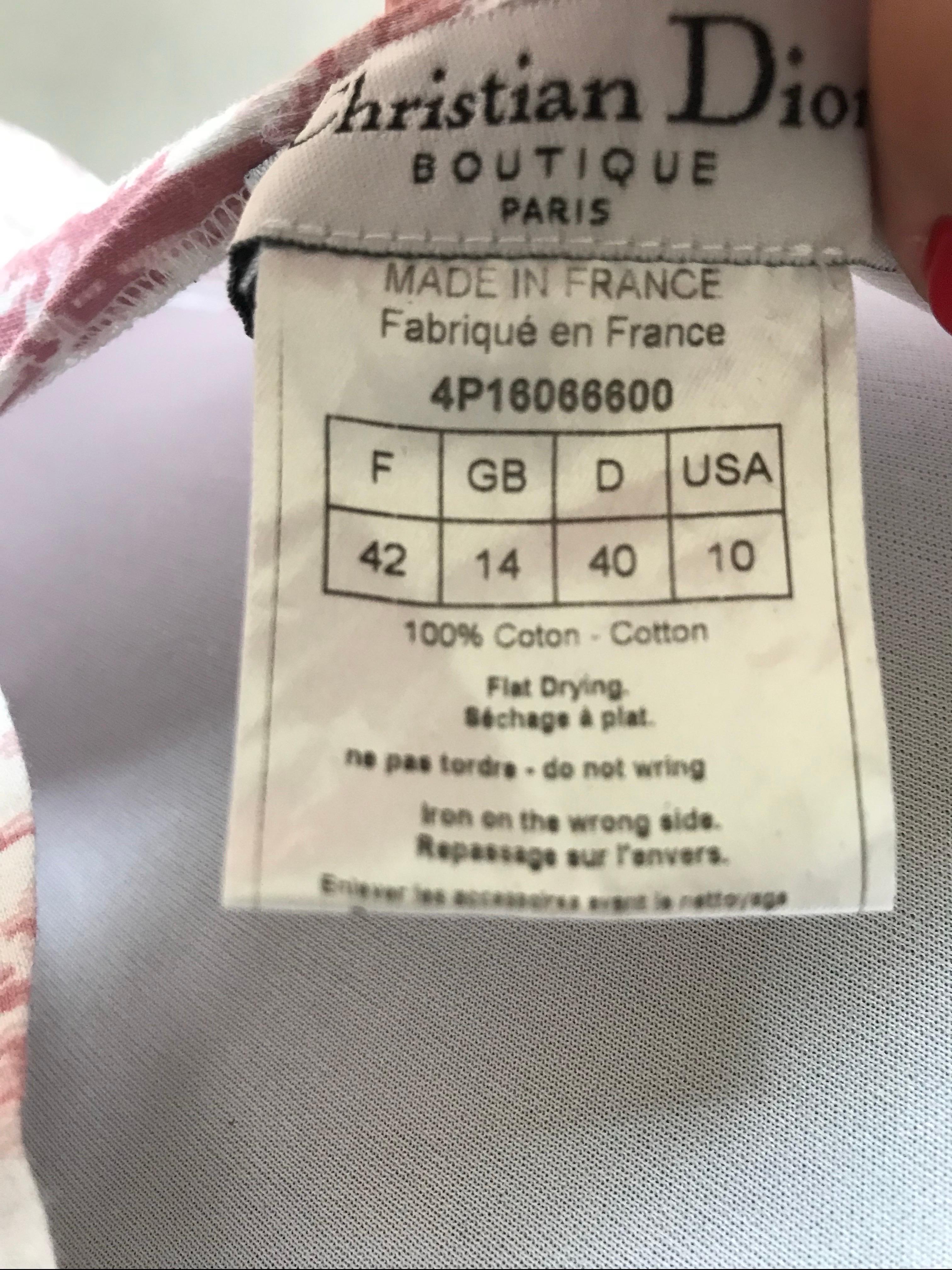 CHRISTIAN DIOR Belle robe oblique avec monogramme Pour femmes en vente
