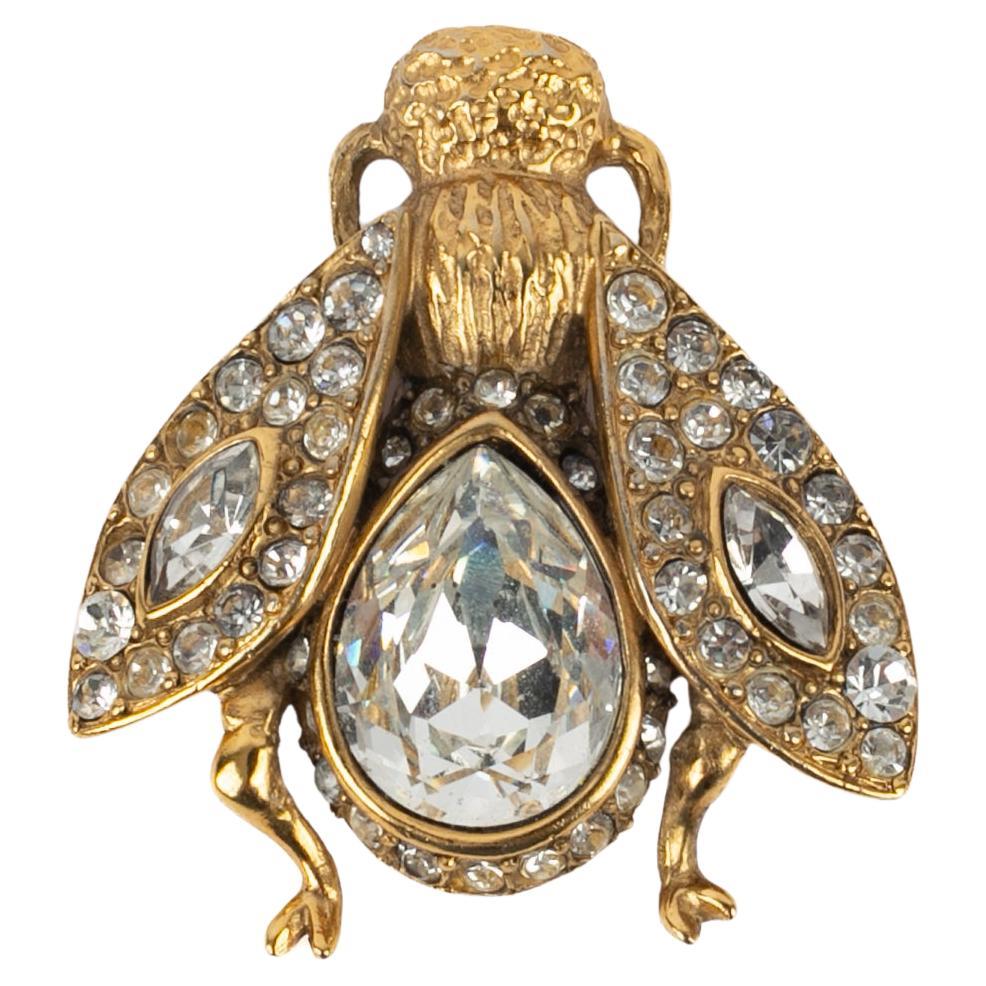 アクセサリー Christian Dior D Logo Bee Gold Brooch Christian Dior D Logo Bee Gold Brooch My ABCDior Bee Badge