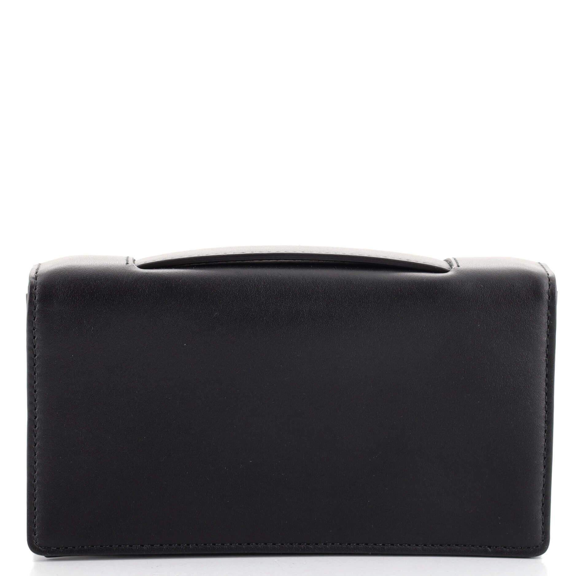Christian Dior Bee Pouch Clutch Leather In Good Condition In NY, NY