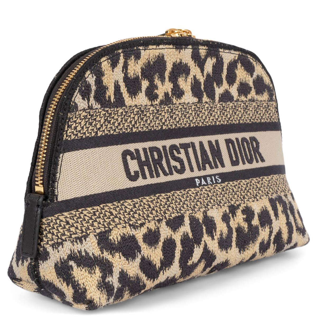 100% authentic Christian Dior 2022 domed pouch in beige mizza embroidery canvas. Opens with a zipper on top and is unlined. Has been carried once and is in virtually new condition. 

Measurements
Height	16cm (6.2in)
Width	23cm (9in)
Depth	8cm