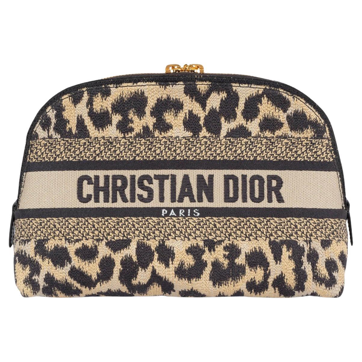 CHRISTIAN DIOR beige 2022 MIZZA EMBROIDERED DOMED Pouch Bag For Sale at  1stDibs