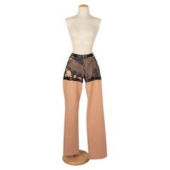 Pantaloni in tulle beige e neri di Christian Dior, 2006