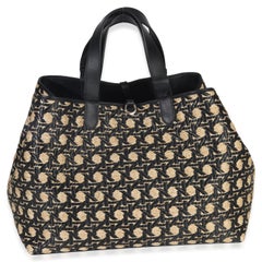 Christian Dior Beige Black Graphic Cannage Raffia Large Toujours