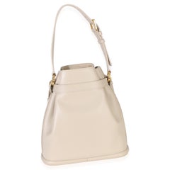 Christian Dior Beige Calfskin CD Embossed Medium C'est Bucket Bag