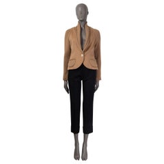 CHRISTIAN DIOR beige camel hair SHAWL COLLAR BLAZER Jacket 40 M