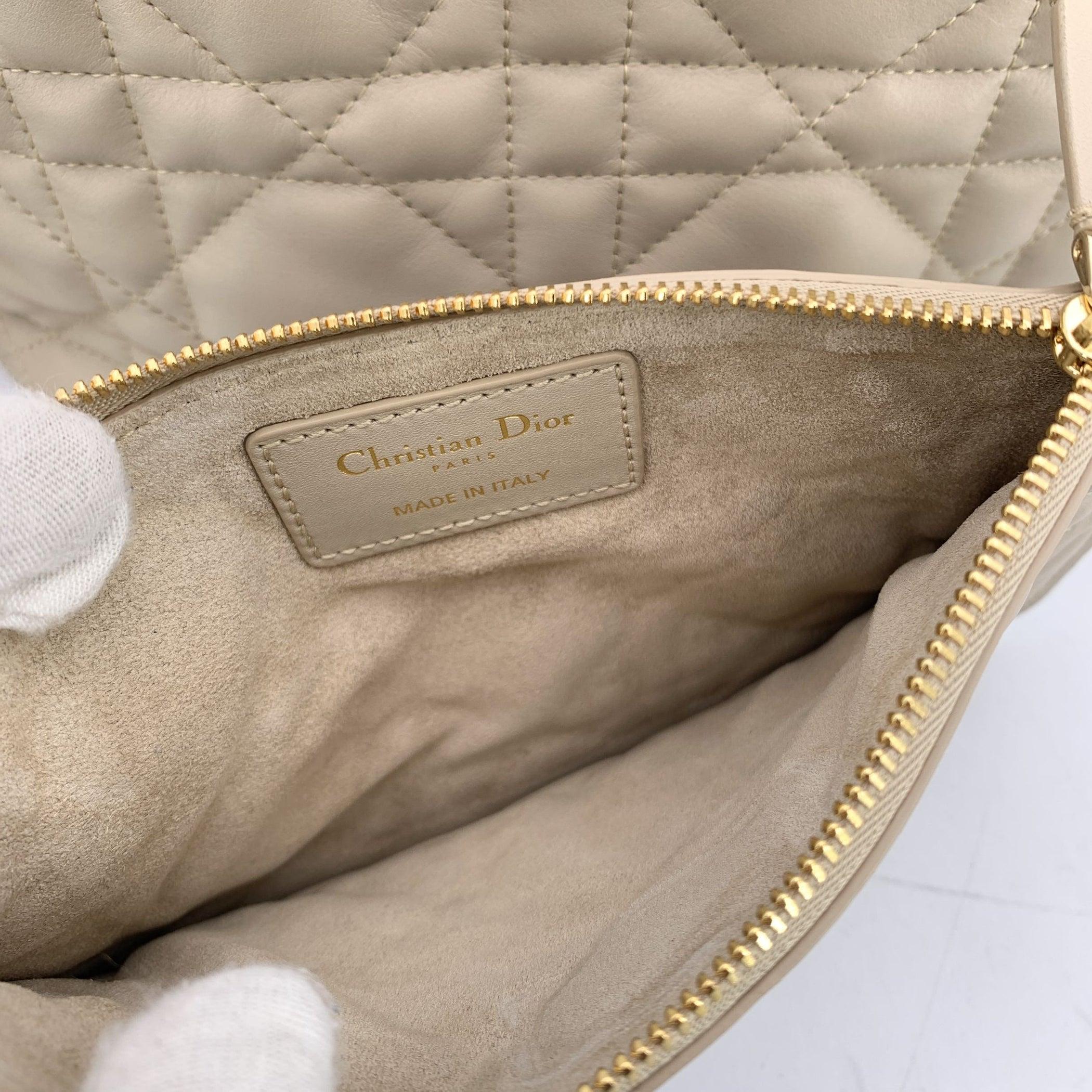 Christian Dior Beige Cannage Leather Quilted Toujours Tote Bag 1