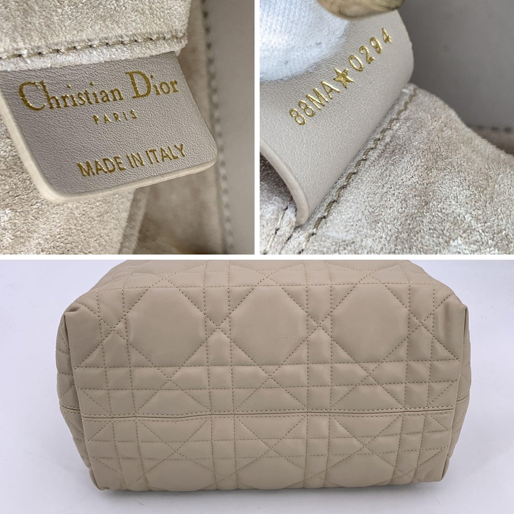 Christian Dior Beige Cannage Leather Quilted Toujours Tote Bag 2