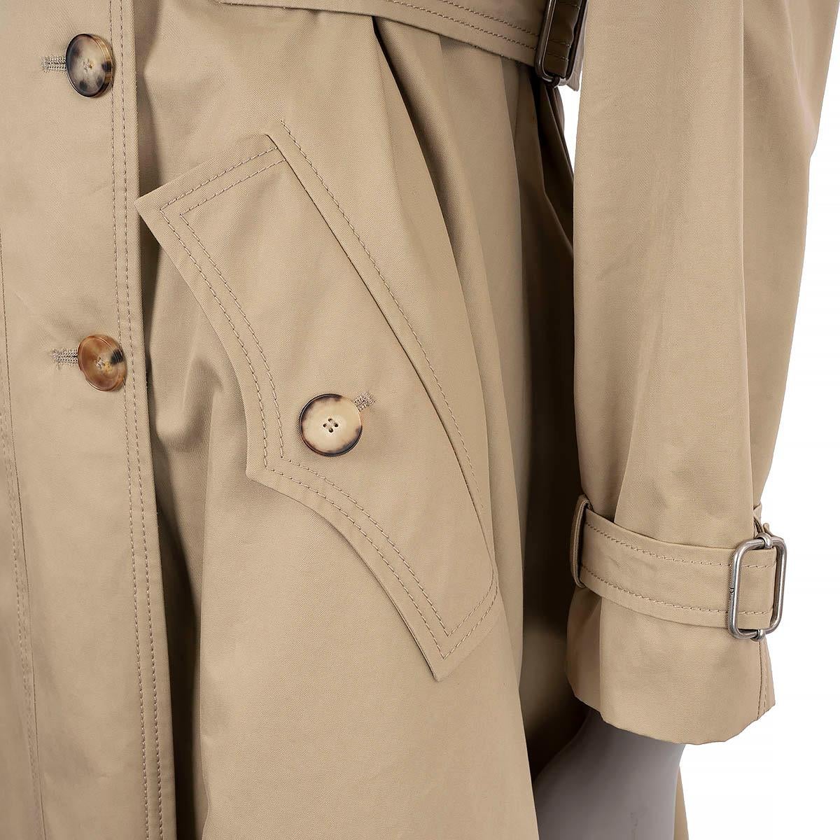 CHRISTIAN DIOR beige cotton 30 MONTAIGNE GABERDINE TRENCH Coat Jacket 38 S 2
