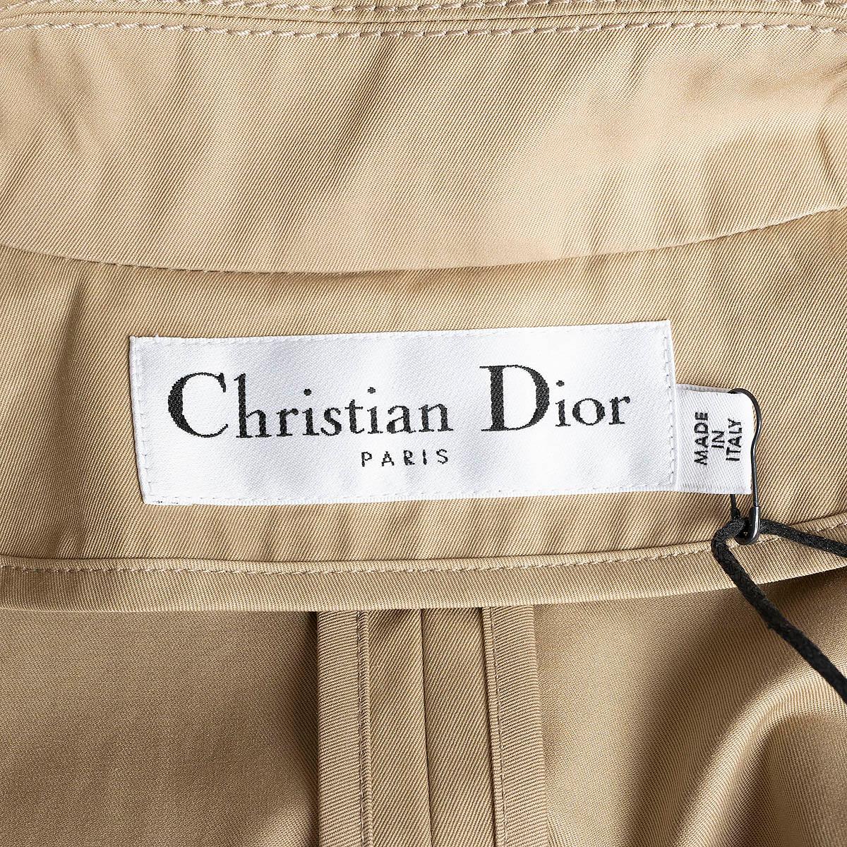 CHRISTIAN DIOR beige cotton 30 MONTAIGNE GABERDINE TRENCH Coat Jacket 38 S 3