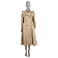 CHRISTIAN DIOR beige cotton 30 MONTAIGNE GABERDINE TRENCH Coat Jacket 38 S