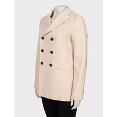 Christian Dior Beige Zweireiher Jacke Größe 36/S