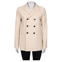 Christian Dior Beige Zweireiher Jacke Größe 36/S