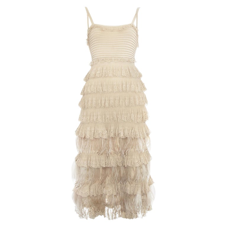 beige dior dress Christian Dior 2000 S/S Beige Soutache Trim Sheath Dress – Featherstone  Vintage main image 0