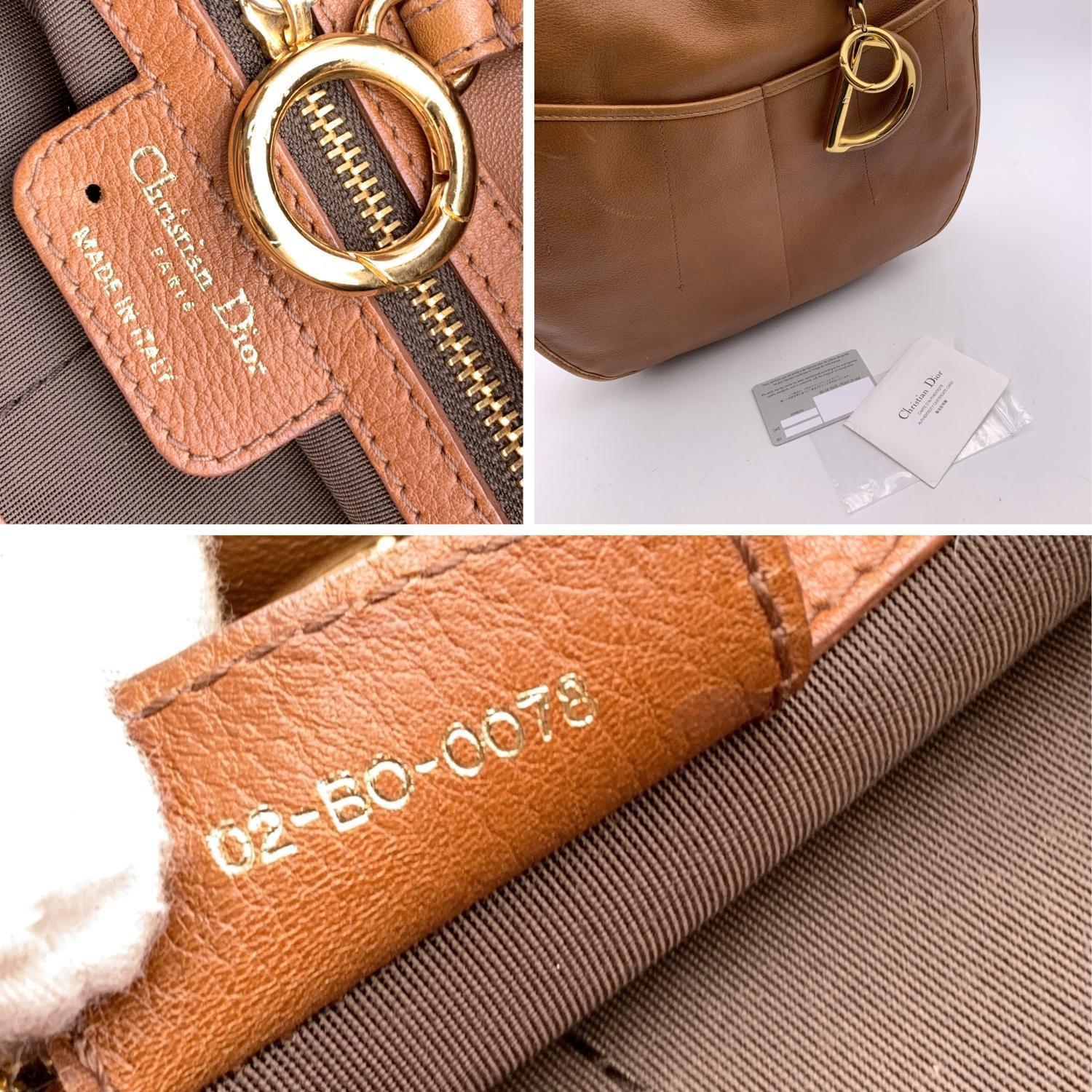 Christian Dior Beige Leather Dior 61 Hobo Shoulder Bag Tote 8