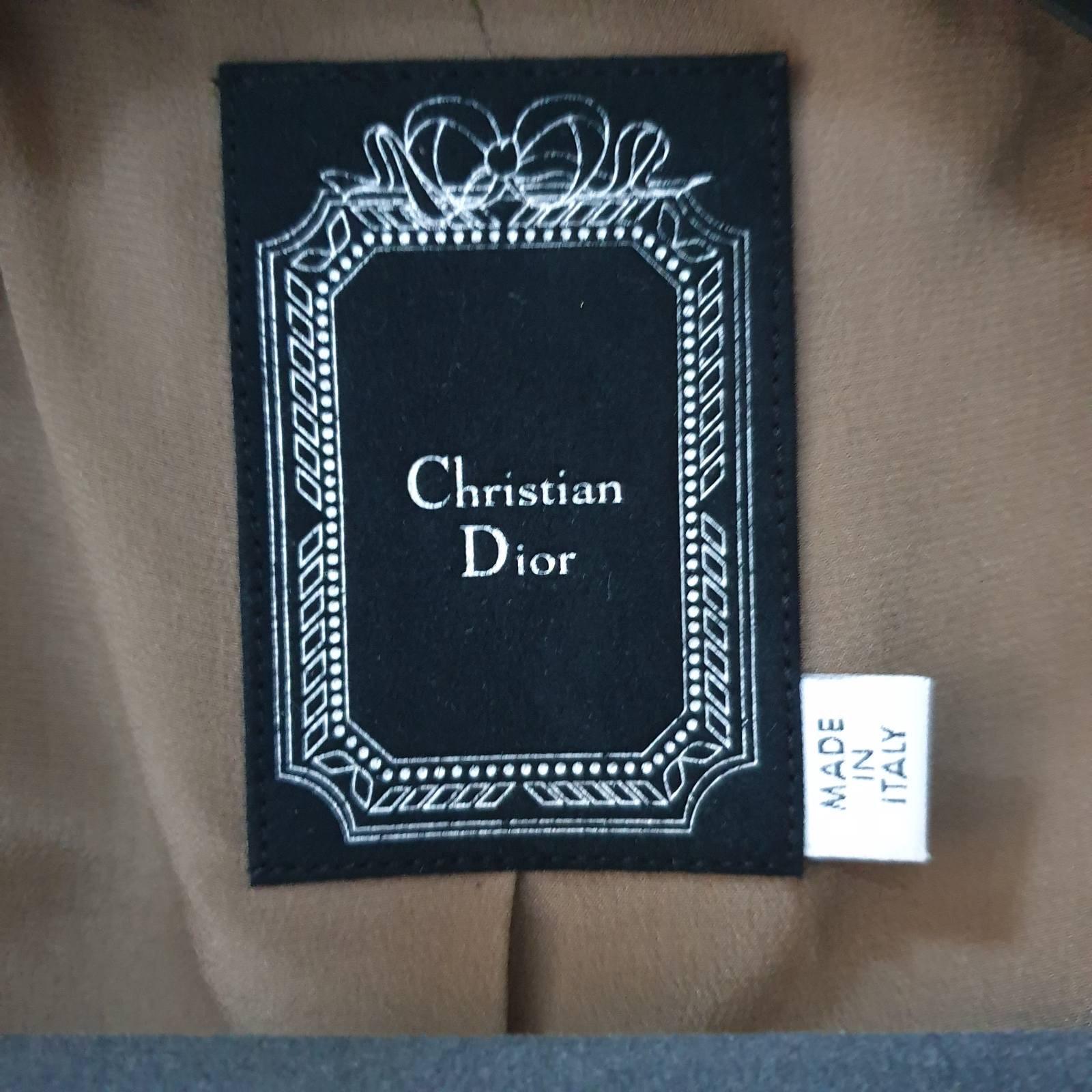 Christian Dior Beige Leather Fox Trimmed Jacket For Sale 2