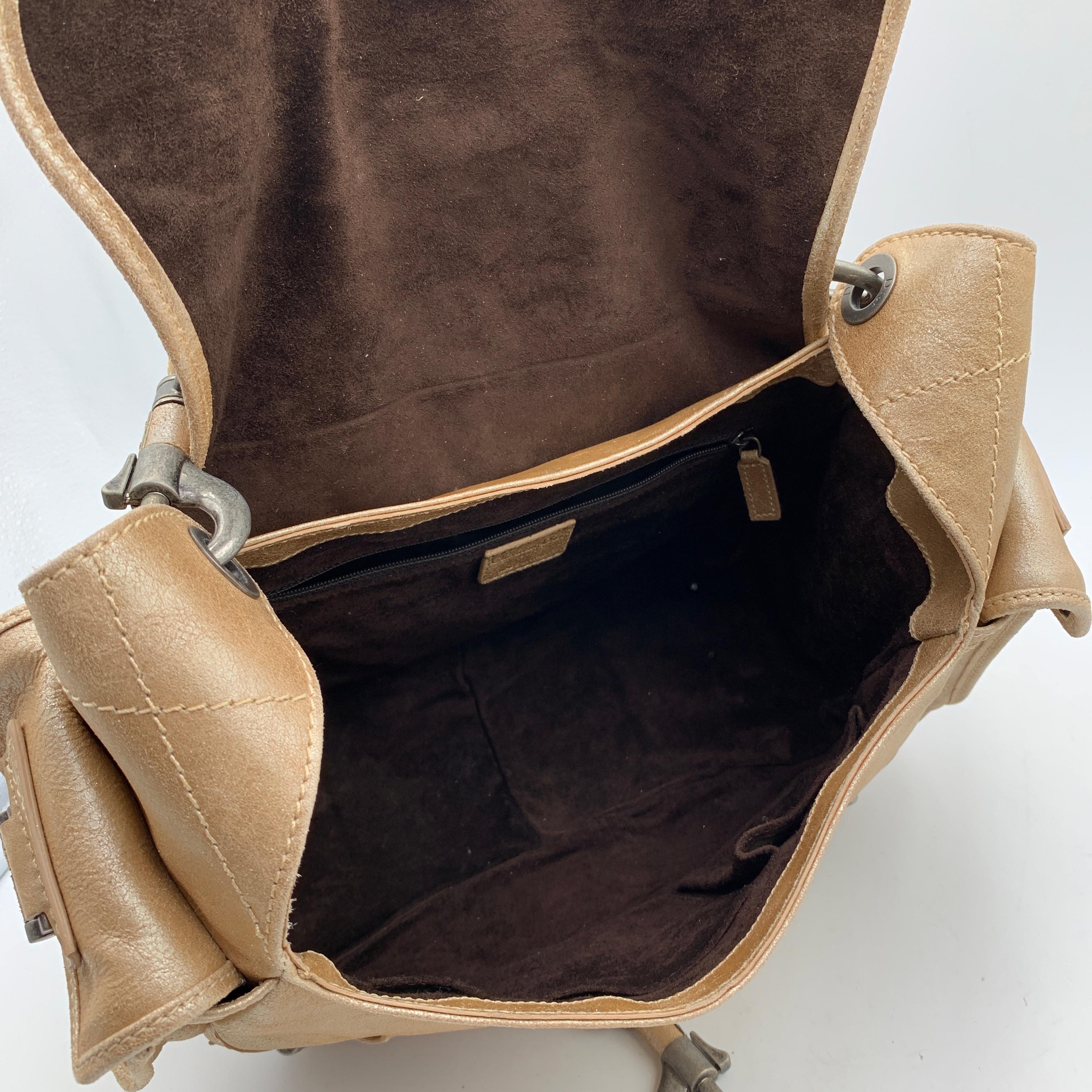 Christian Dior Beige Leather Rebelle Shoulder Bag Handbag For Sale 1