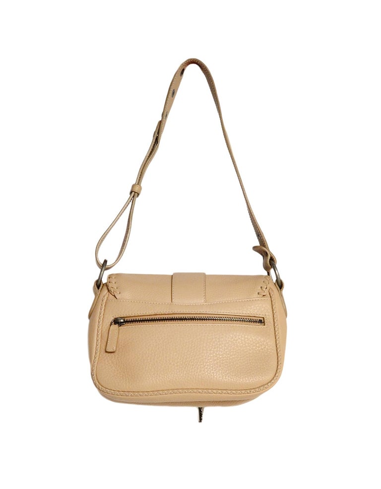 Christian Dior Beige Leather Saddle Bag For Sale at 1stDibs