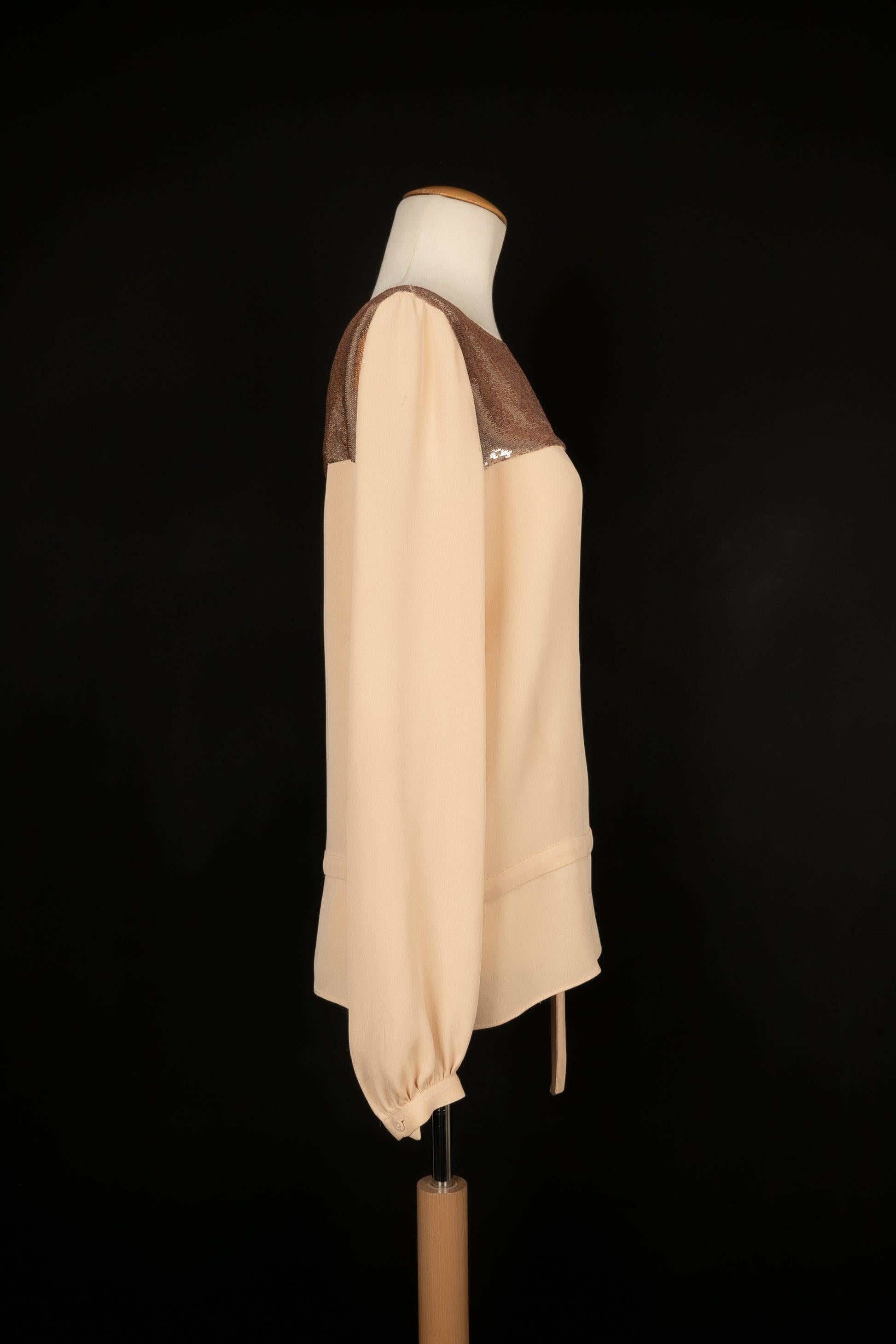 Women's Christian Dior Beige Long-Sleeve Top For Sale