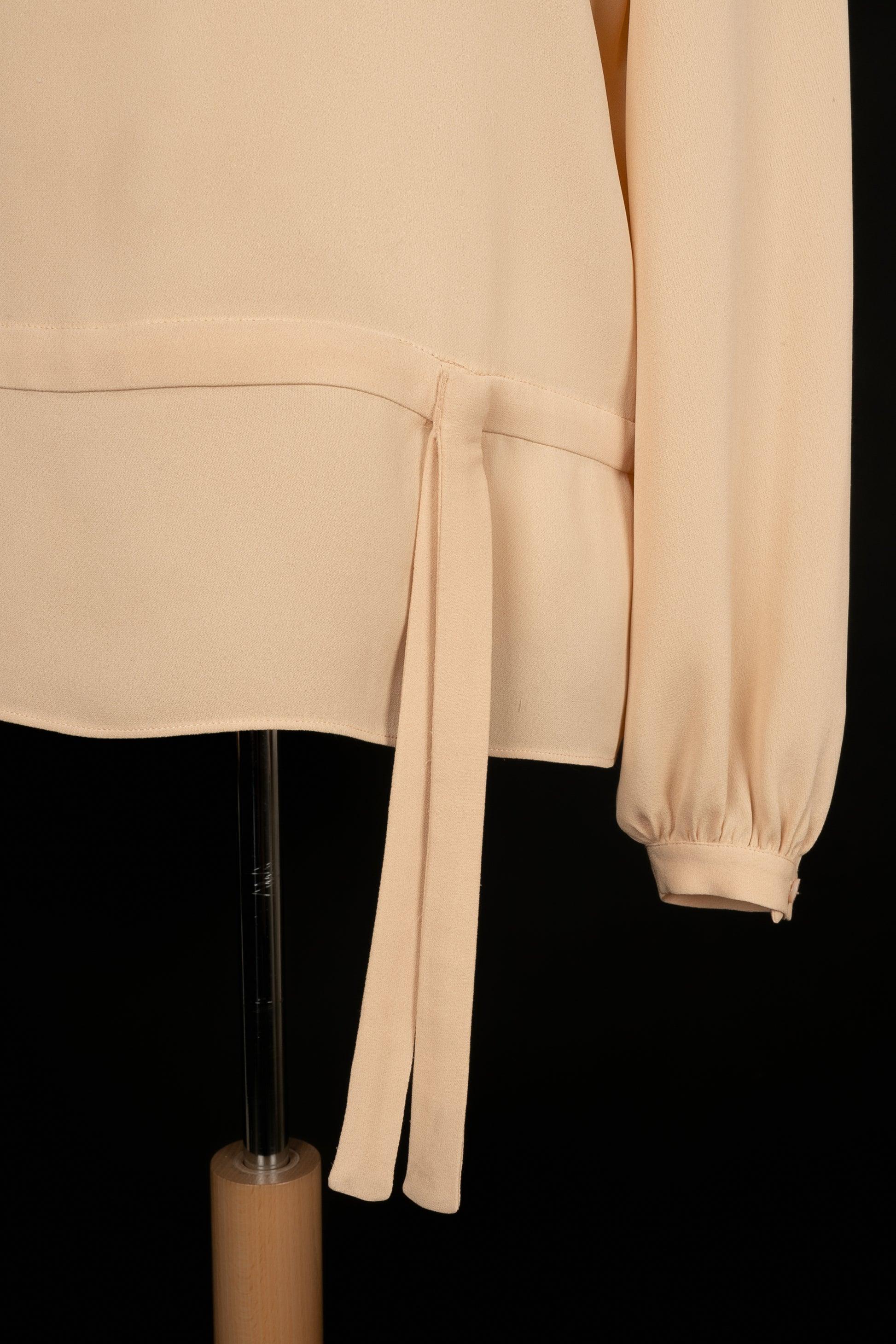 Christian Dior Beige Long-Sleeve Top For Sale 1