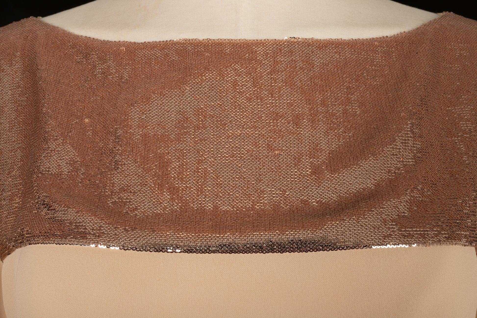 Christian Dior Beige Long-Sleeve Top For Sale 2