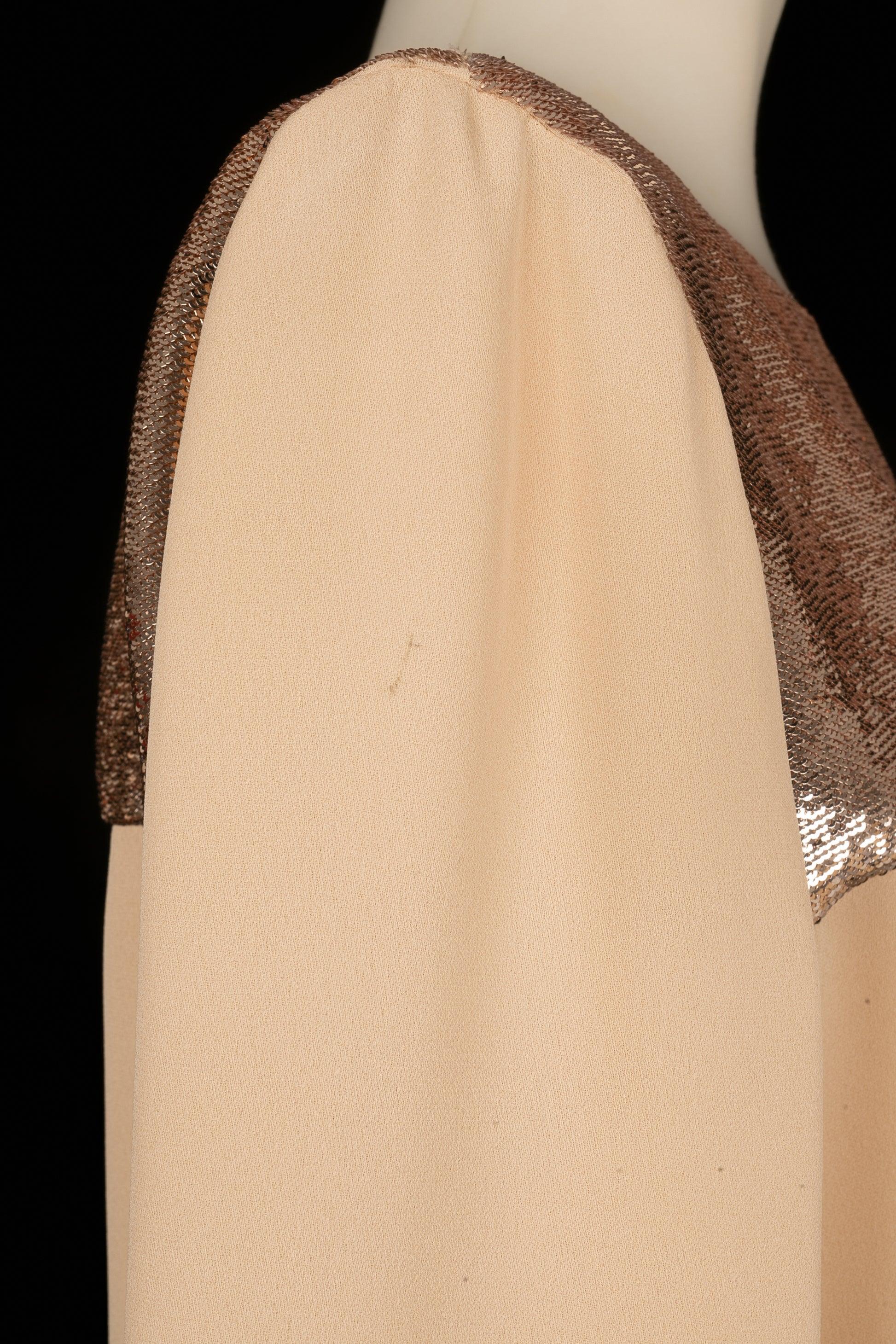 Christian Dior Beige Long-Sleeve Top For Sale 3