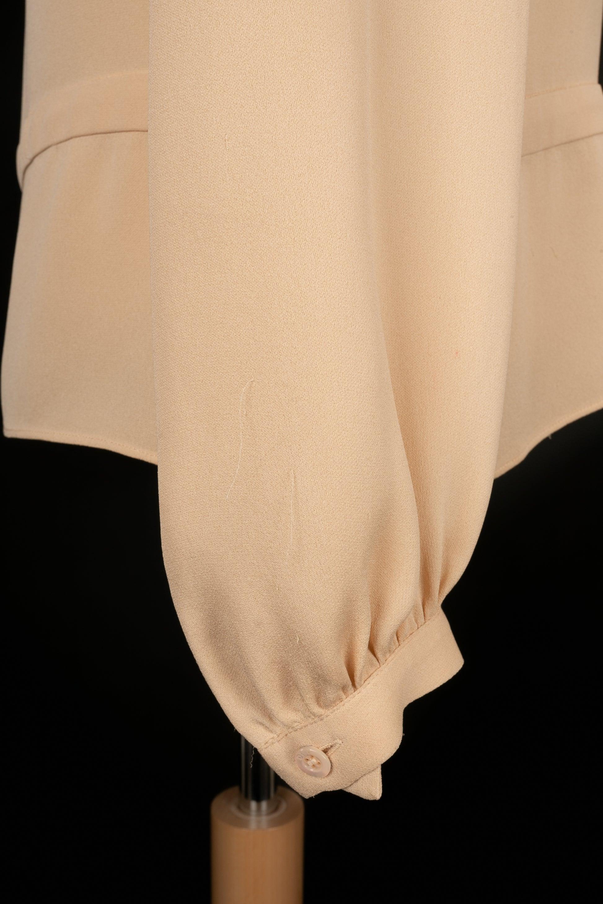 Christian Dior Beige Long-Sleeve Top For Sale 4