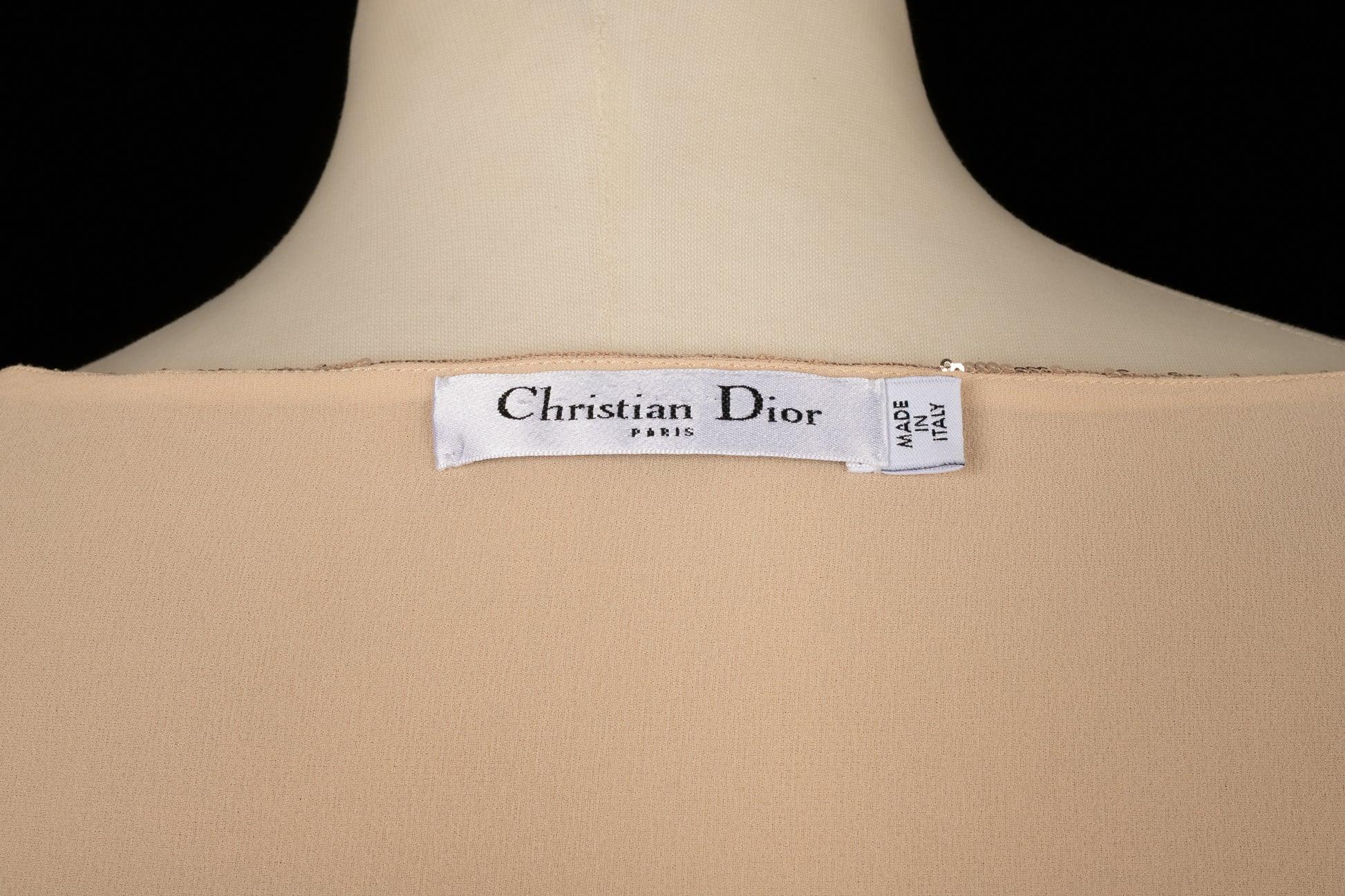 Christian Dior Beige Long-Sleeve Top For Sale 5