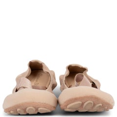 CHRISTIAN DIOR beige micro resille ACADEMY LACE-UP BALLET Flats Shoes 40 fit 39