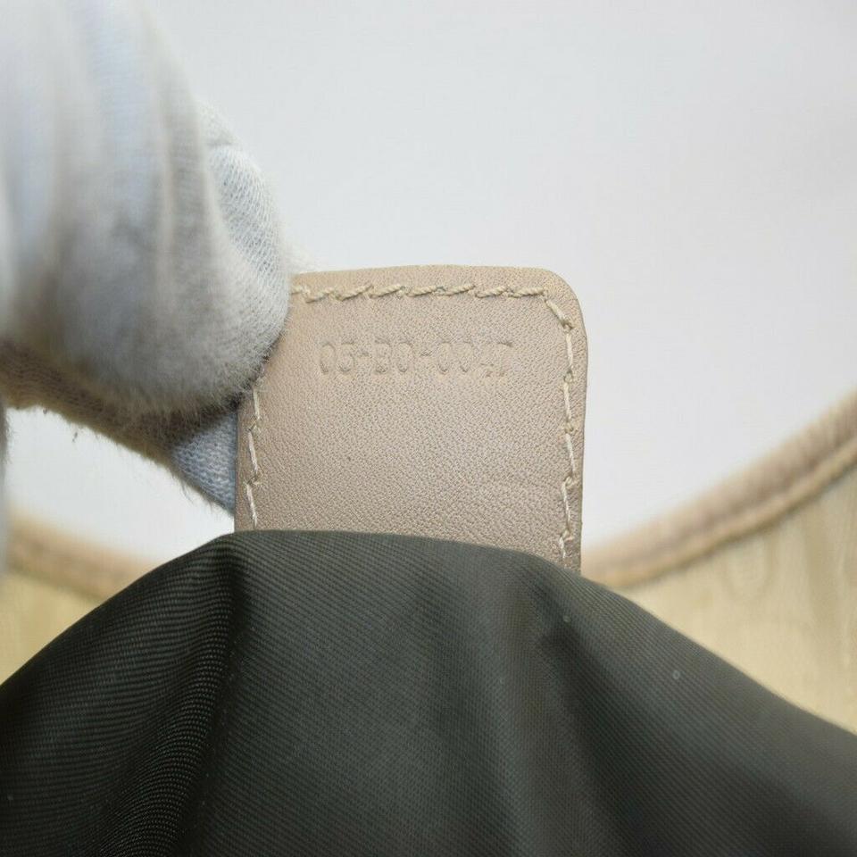 Christian Dior - Sac fourre-tout beige à poignée tressée avec monogramme Trotter 863203 Bon état - En vente à Dix hills, NY