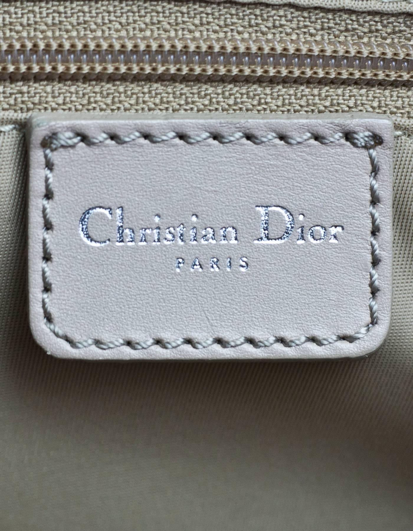 Christian Dior Beige Monogram Trotter Romantique Floral Bow Small Boston Bag 1