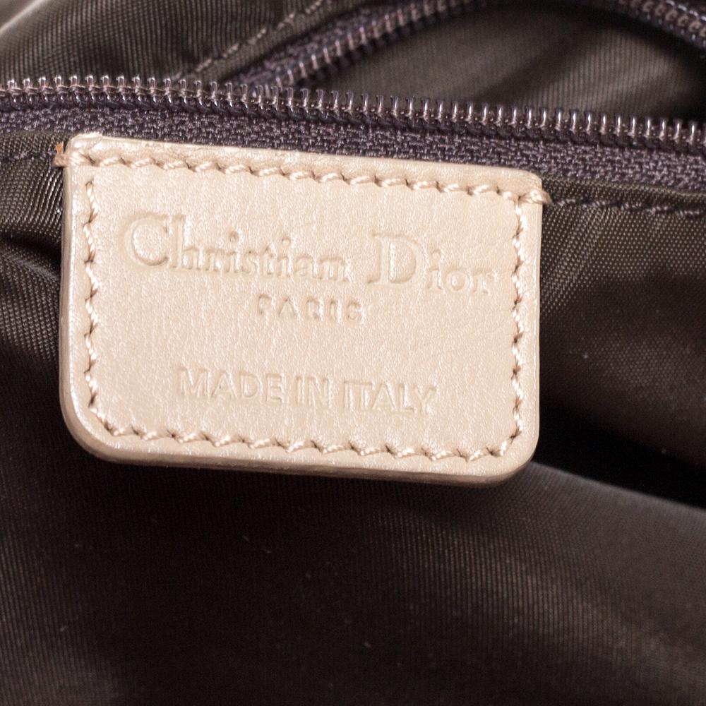 Christian Dior Beige Oblique Canvas and Leather Heart Charm Ethnic Shoulder Bag 3
