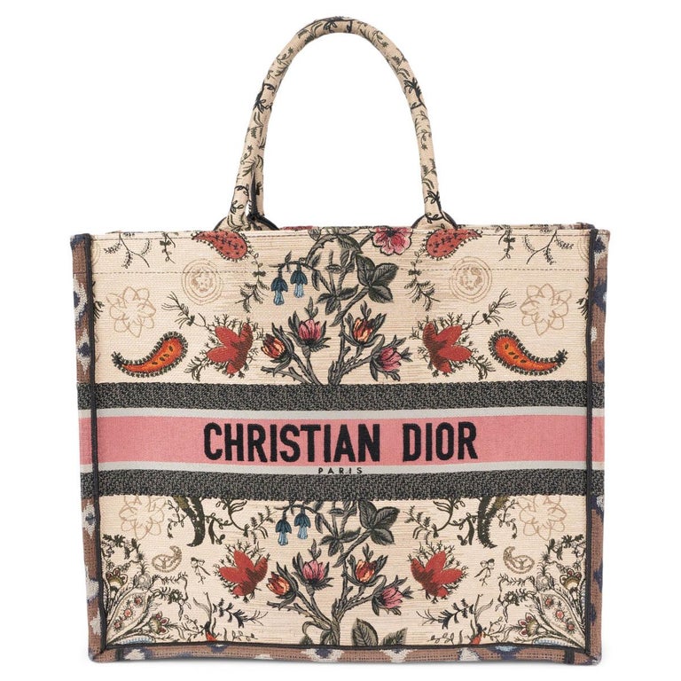 Christian Dior Book Tote Embossed Gradient Leather Medium Pink