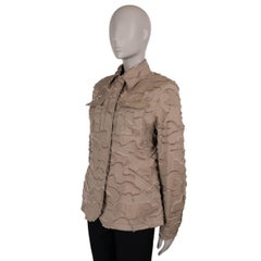 CHRISTIAN DIOR beige polyester 2020 CAMOUFLAGE UTILITARIAN Jacket 42 L