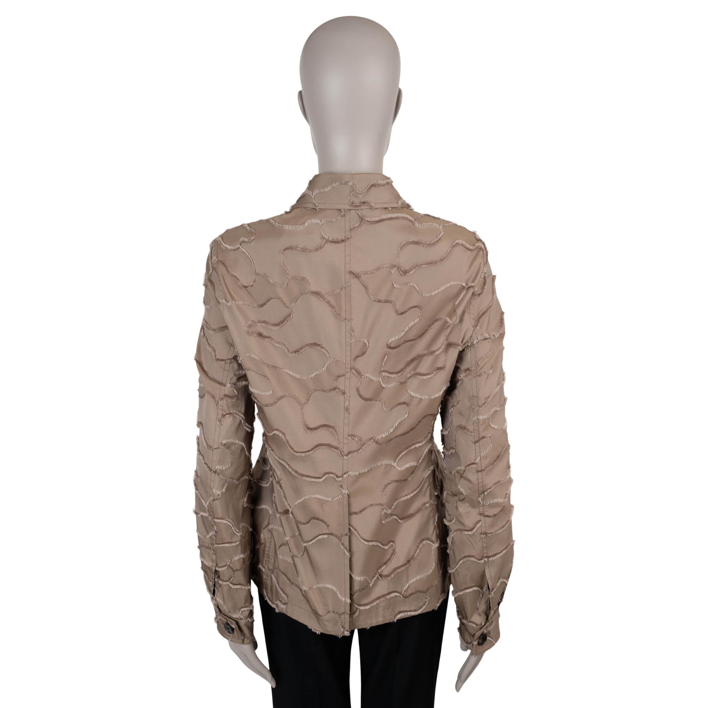 Beige CHRISTIAN DIOR beige poliestere 2020 CAMOUFLAGE UTILITARIANA Giacca 42 L. in vendita