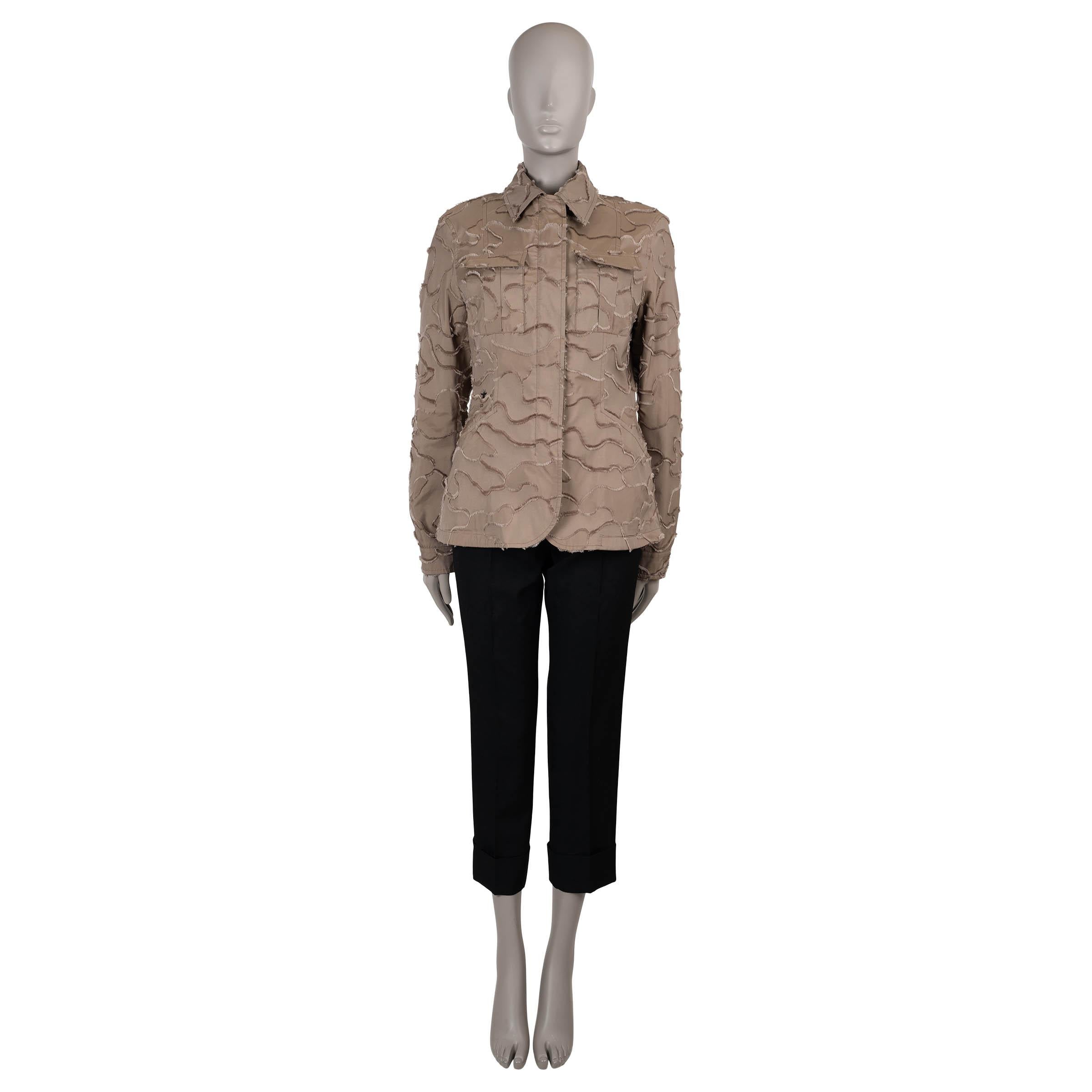 Donna CHRISTIAN DIOR beige poliestere 2020 CAMOUFLAGE UTILITARIANA Giacca 42 L. in vendita
