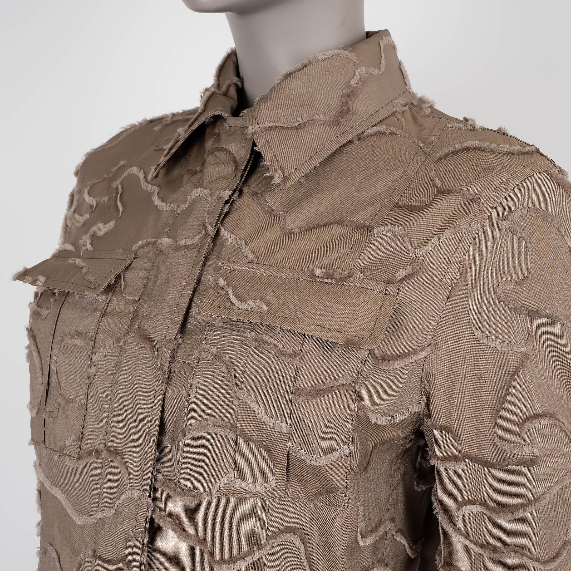 CHRISTIAN DIOR beige poliestere 2020 CAMOUFLAGE UTILITARIANA Giacca 42 L. in vendita 1