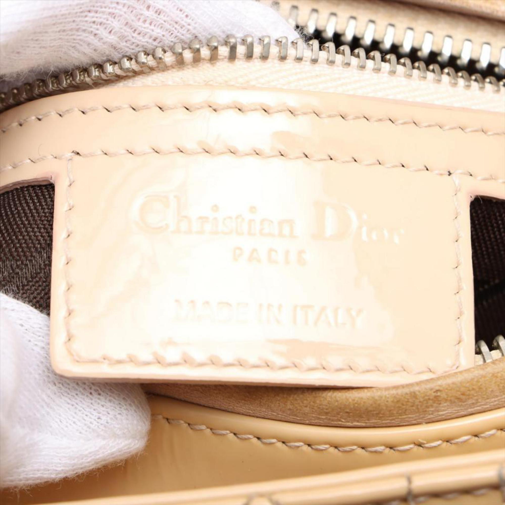 Beige Christian Dior Sac cabas beige matelassé verni Lady Dior 16d412s en vente