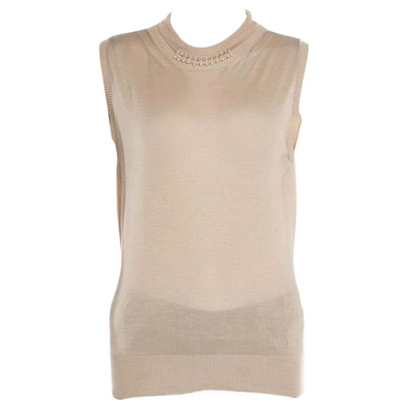 Giorgio Armani Beige Sequin Embellished Bustier Top XS at 1stDibs ...