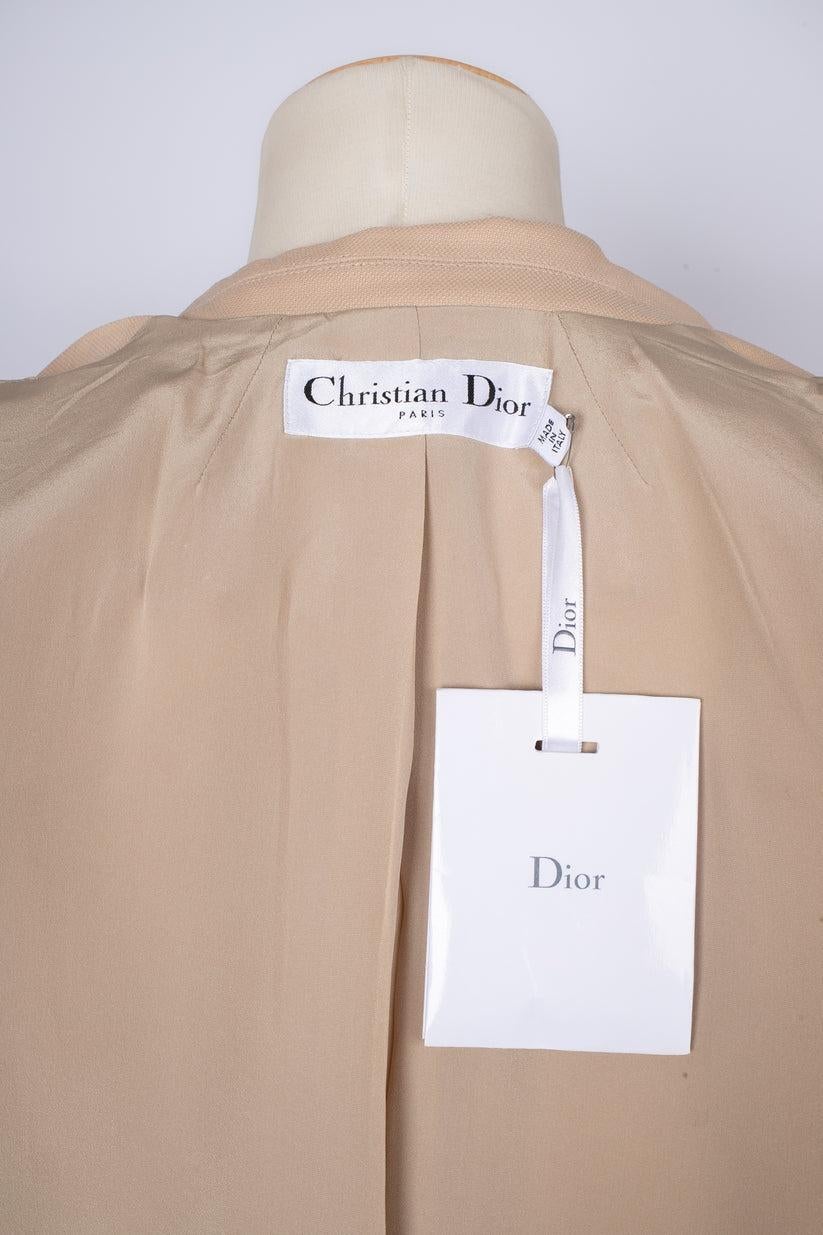 Christian Dior Beige Jacke aus Seide und Wolle, 2017 im Angebot 6