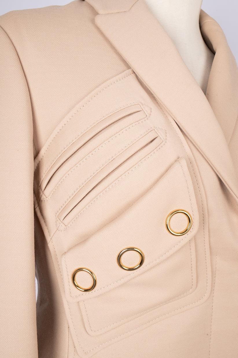 Christian Dior Beige Jacke aus Seide und Wolle, 2017 Damen im Angebot