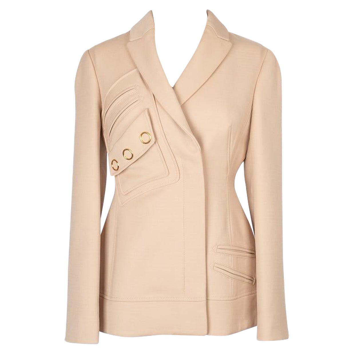 Giacca in seta e lana beige di Christian Dior, 2017