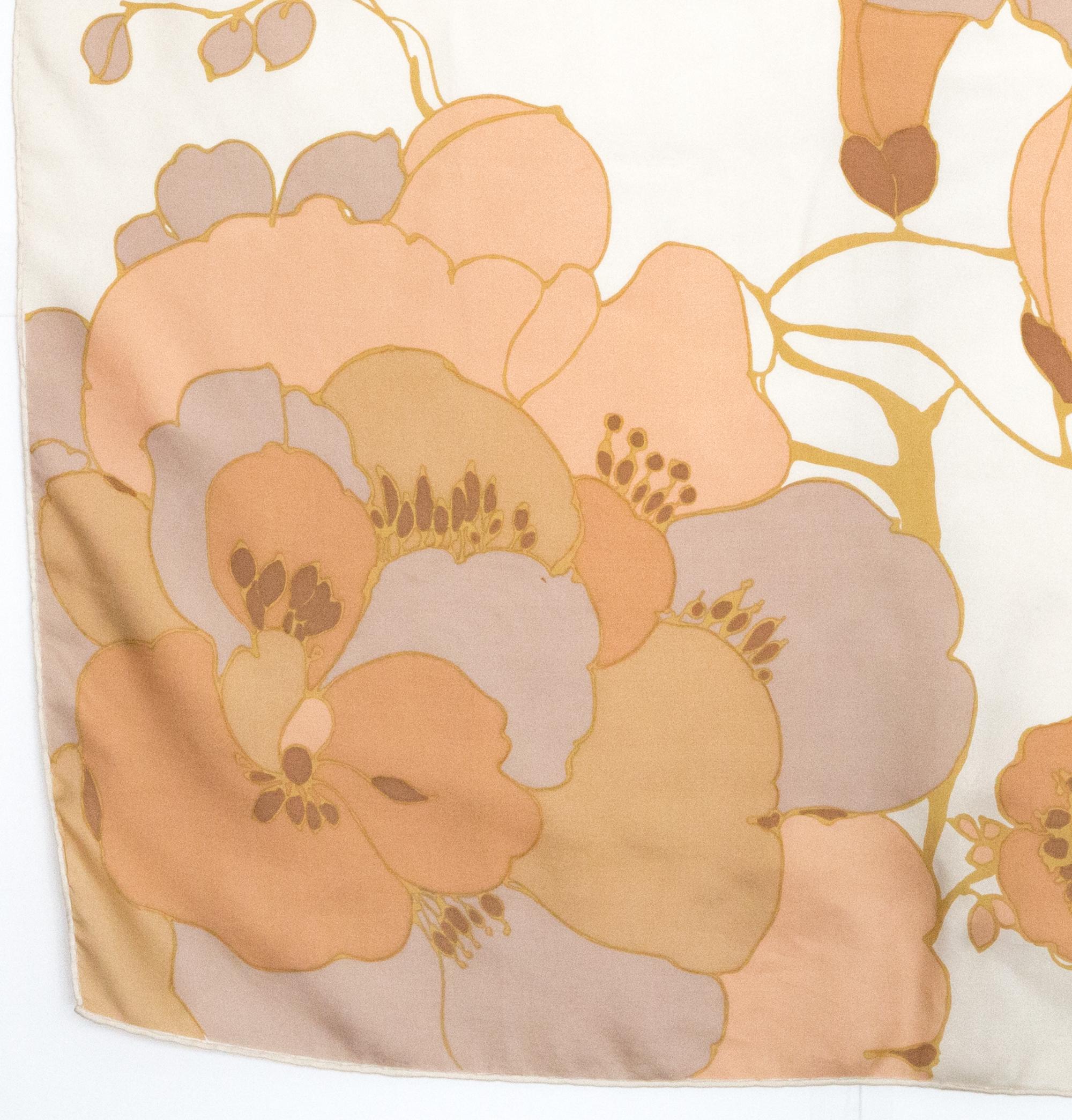 Christian Dior Beige Silk Scarf 1