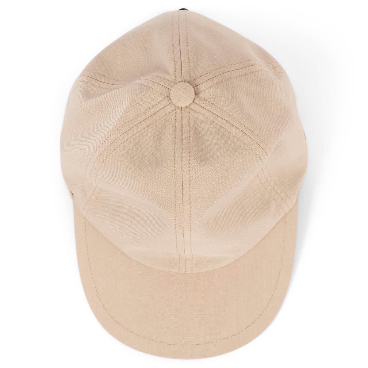 CHRISTIAN DIOR beige wool DRAWSTRING Baseball Cap Hat 2 56 For Sale 1