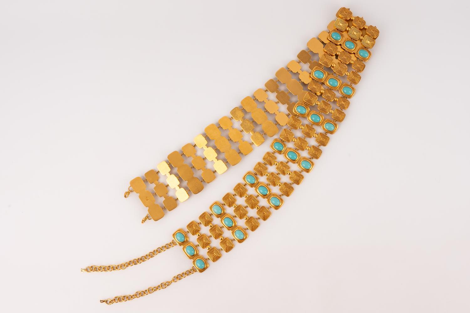 Christian Dior Belt with Blue Glass Paste, circa 1995/2005 3